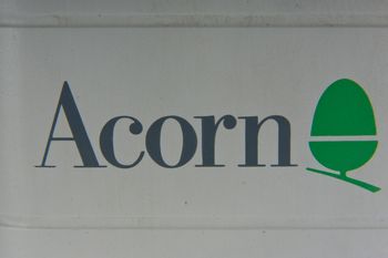 Logos on Acorn Archimedes A3010